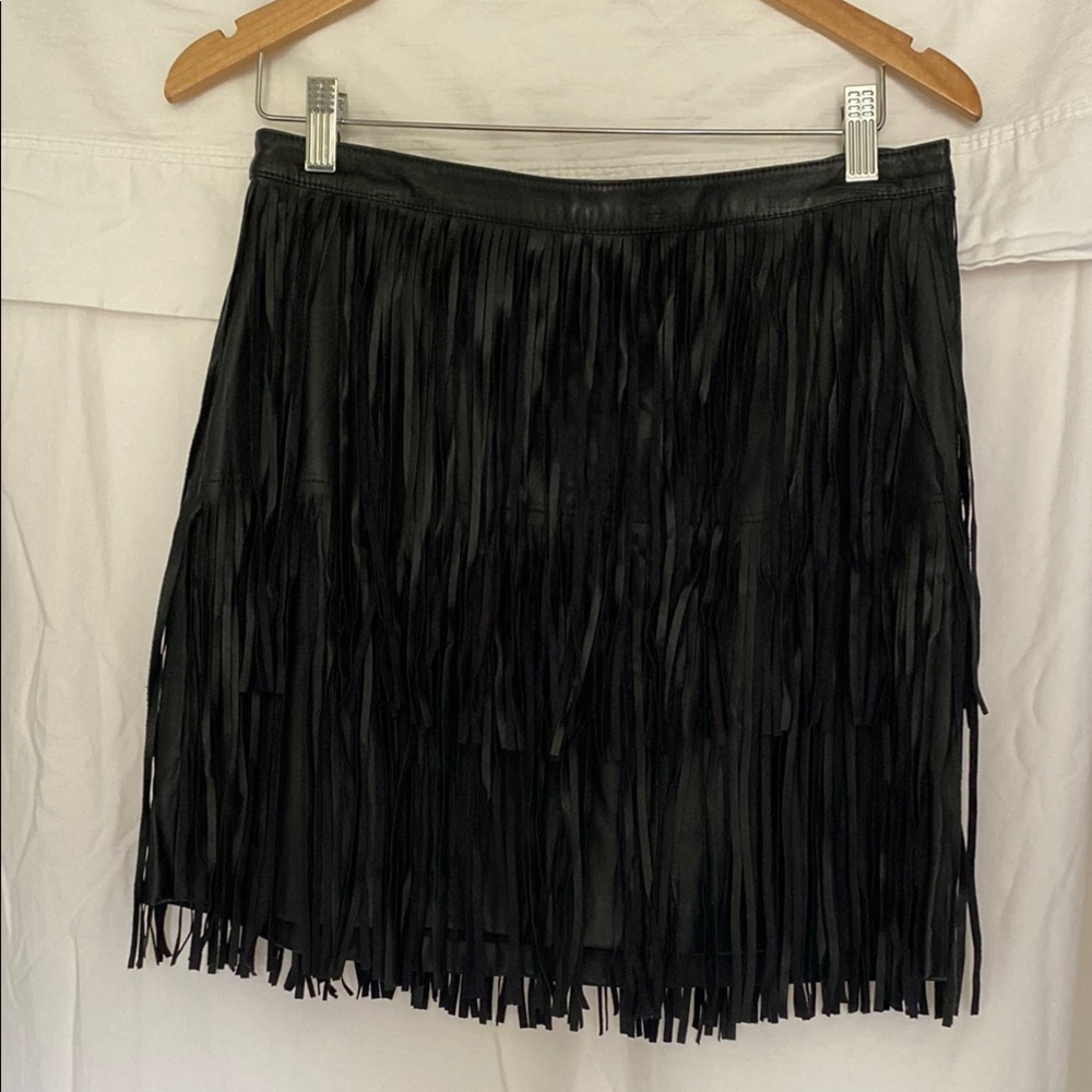 Fringe Black Skirt